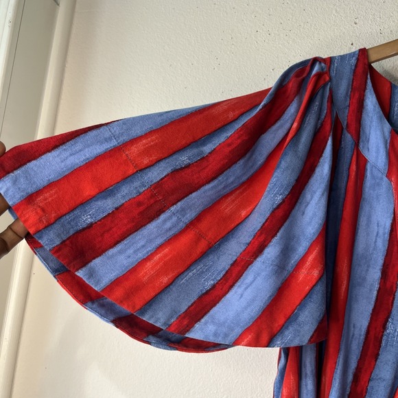 Pomander Place Tuckernuck Finley Dress Women M Red Blue Striped Vacation Resort - Picture 6 of 13